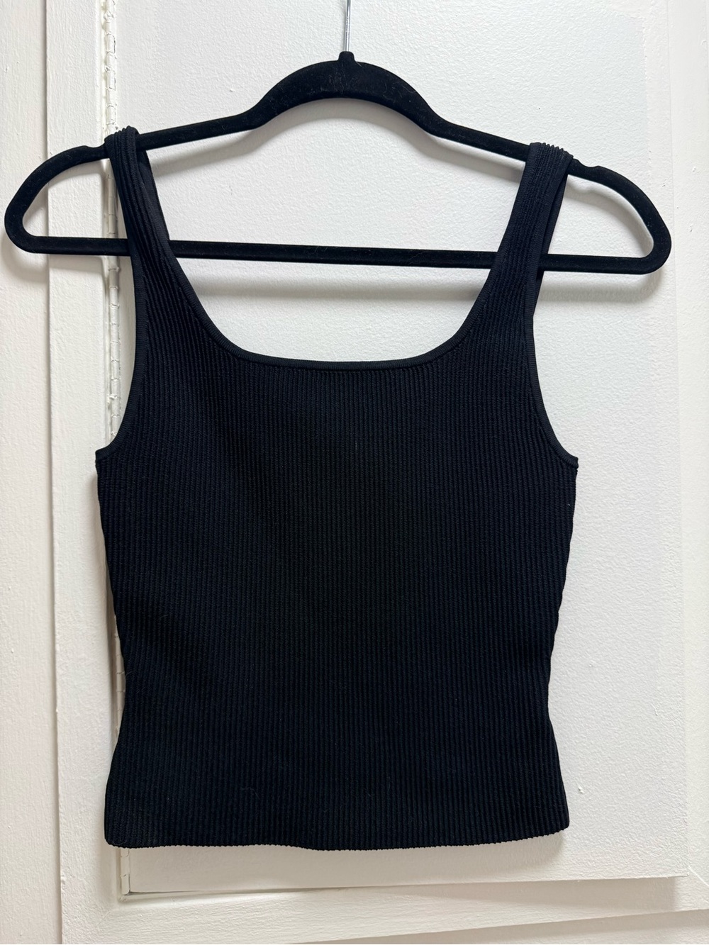 Aritzia Classic Black Ribbed Tank Top